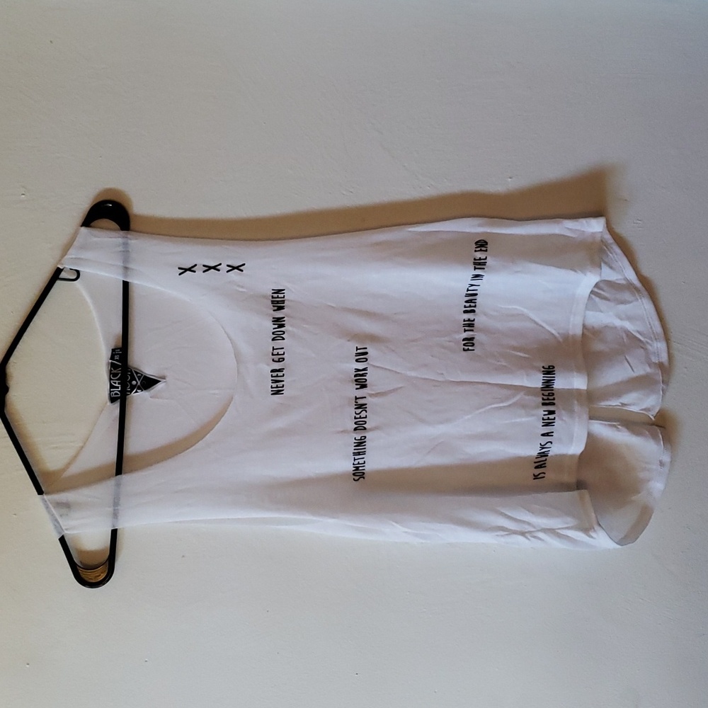 Black Moon | Stay Posi white tank | XS | NWOT